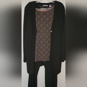 NWOT 3 PC Liz Claiborne 1X Blouse & Jacket / 2X Pants.